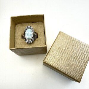 BBJ Larimar Ring Sterling Silver Cabochon 925 Pectolite Blue Size 10 JTV Box